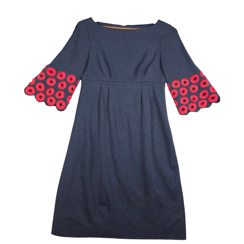 Trina Turk Floral Embroidered Bell Sleeve Dress
